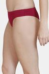 Zivame Low Rise Cotton Cheeky Panty - Beet Red — thumbnail 3